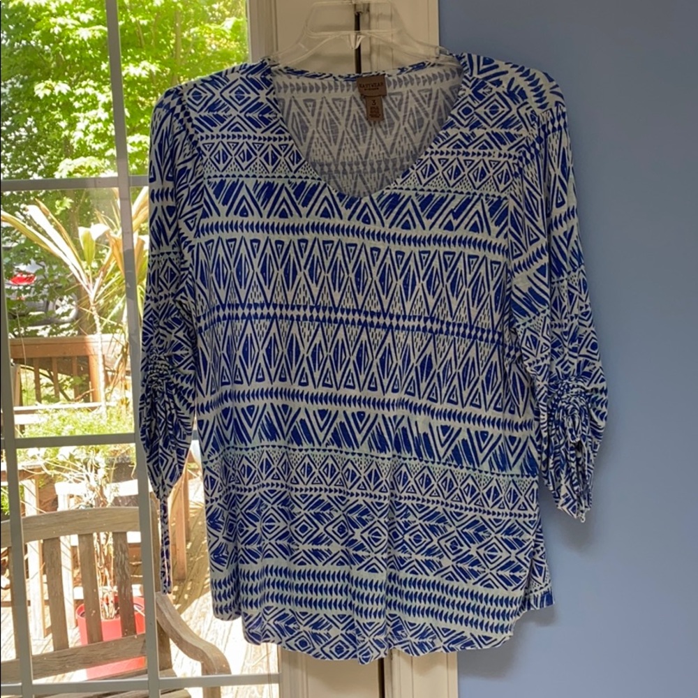 Chico’s too cute sleeves & pattern xl $13
